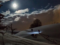 15 02  Balade en raquettes  0002 : Lune, Membres, Myco, Neige, Paysage, Raquettes