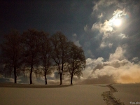 15 02  Balade en raquettes  0007 : Lune, Membres, Myco, Neige, Paysage, Raquettes
